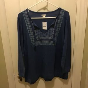 J.crew blue summer sweater xxl